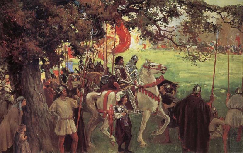 George Edmund Butler Knights Assembling, out of The White company of Arthur Conan Doyle china oil painting image